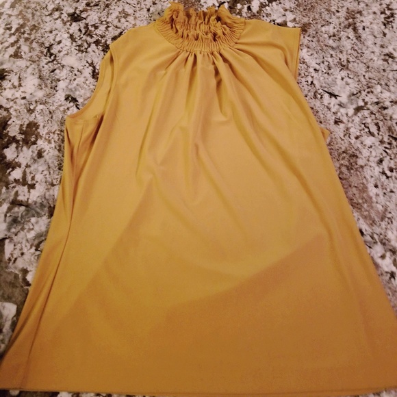 💕$7!💕Like New Beautiful Mustard Colored top - Picture 5 of 6